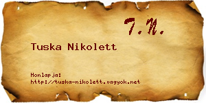 Tuska Nikolett névjegykártya
