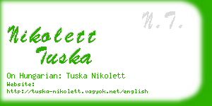 nikolett tuska business card